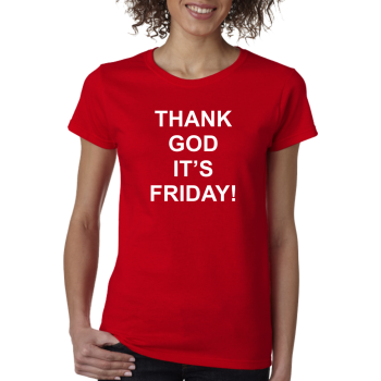 Marškinėliai Thank god it's Friday Marškinėliai Thank god it's Friday